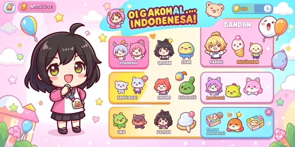 Tampilan karakter menarik dalam CACOR78.