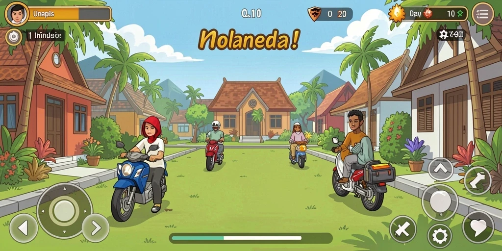 Tangkapan layar memperlihatkan sistem upgrade karakter yang menarik.