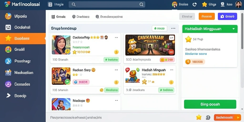 Kompetisi seru dengan pemain lain secara online.